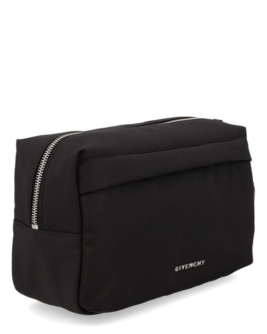 Givenchy Black Logo Clutch Bag Polyamide for men
