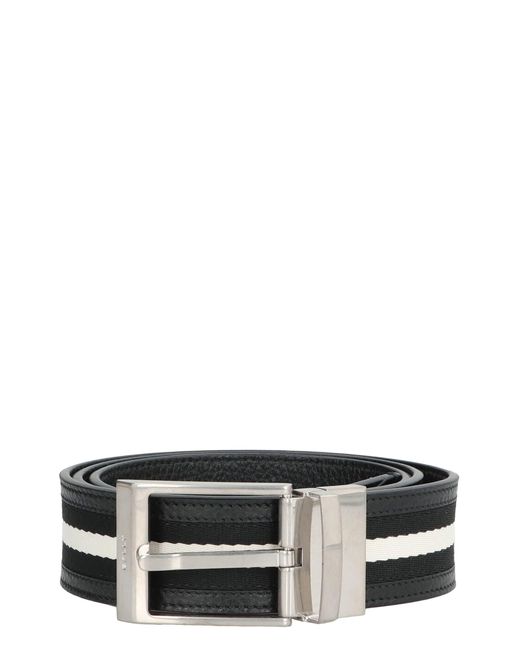 Bally Black Shiffie Reversible Leather Belt for men
