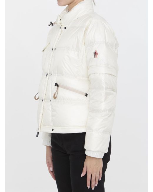 Moncler White Mauduit Short Down Jacket