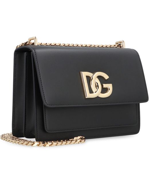 Dolce & Gabbana Black 3.5 Leather Crossbody Bag