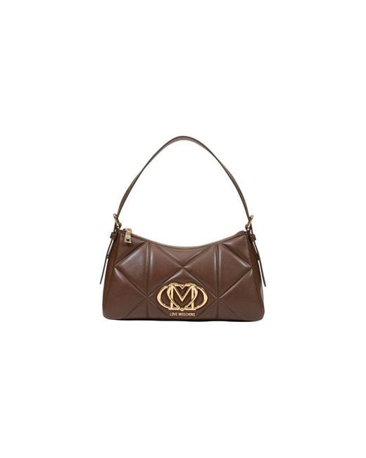 Love Moschino Brown Polyethylene Handbag Bag