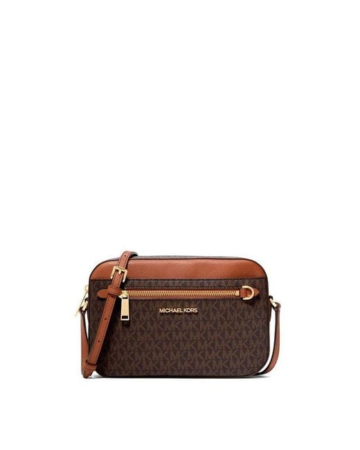 Michael Kors Brown Crossbody Bag 89.Coated Canvas Crossbody-Bags