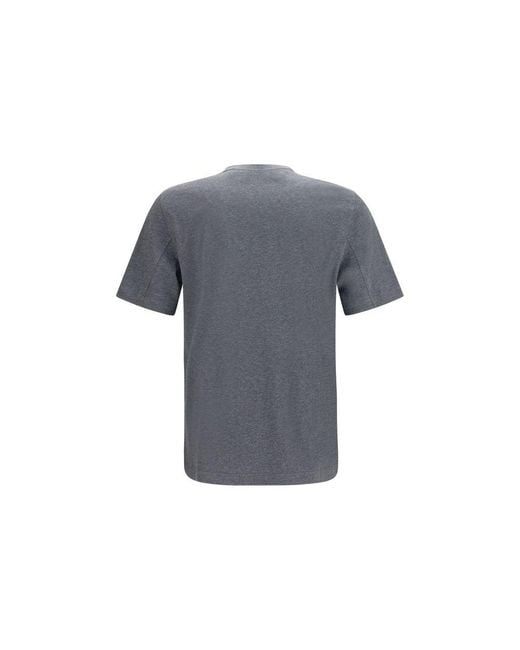 Brunello Cucinelli Gray Blue Cotton T for men