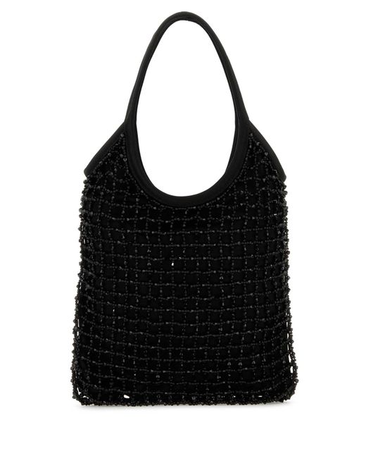 ハンドバッグ Miu Miu Embellished Satin Handbag MIU MIU Starlight Rhinestone-Embellished Satin Top-Handle