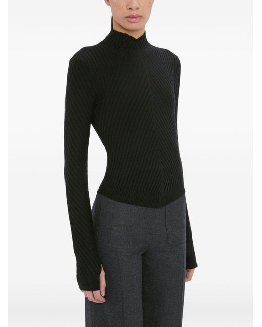 Victoria Beckham Black Sweater Merino Wool