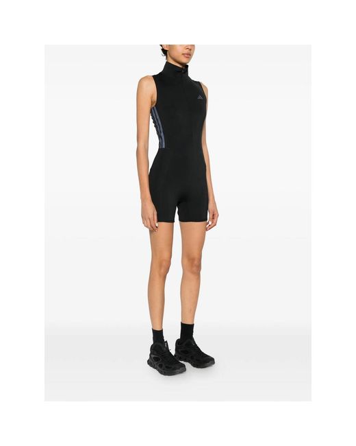 Adidas Black Performance Jumpsuit Spandex/Elastane Jumpsuits