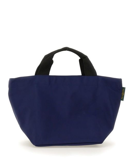 Herve Chapelier Blue Medium Shopping Bag