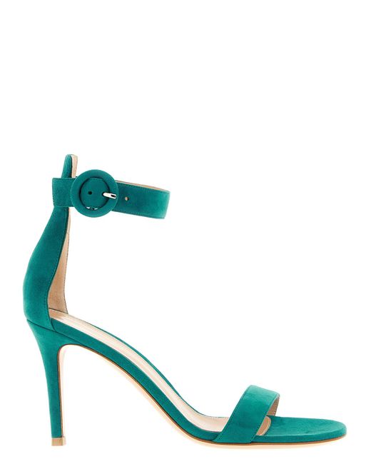Gianvito Rossi Green 'Portofino' Sandals