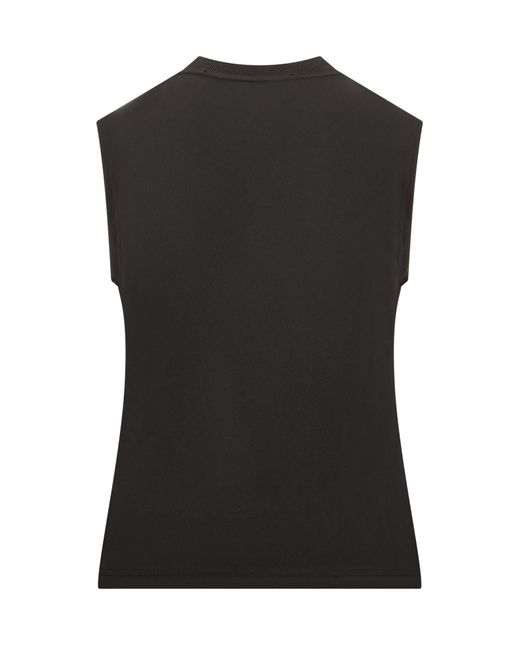 J.W. Anderson Black Tank Top With Embroidered Logo