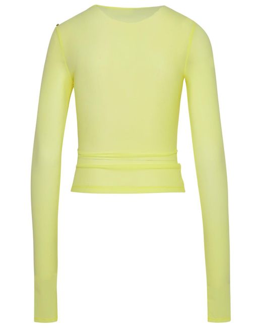 Sportmax Yellow Polyamide Blend Terry Sweater