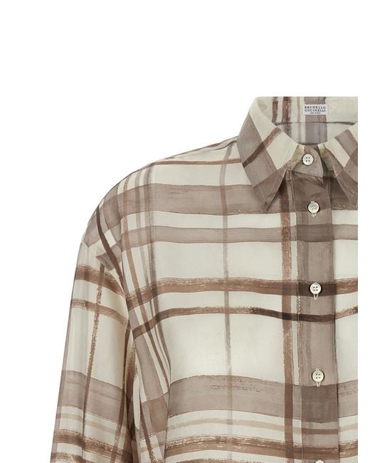 Brunello Cucinelli Natural Silk Blouse