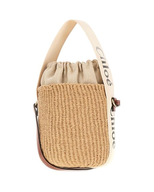 Chloé Natural Fairtrade Material Small Woody Bucket Bag