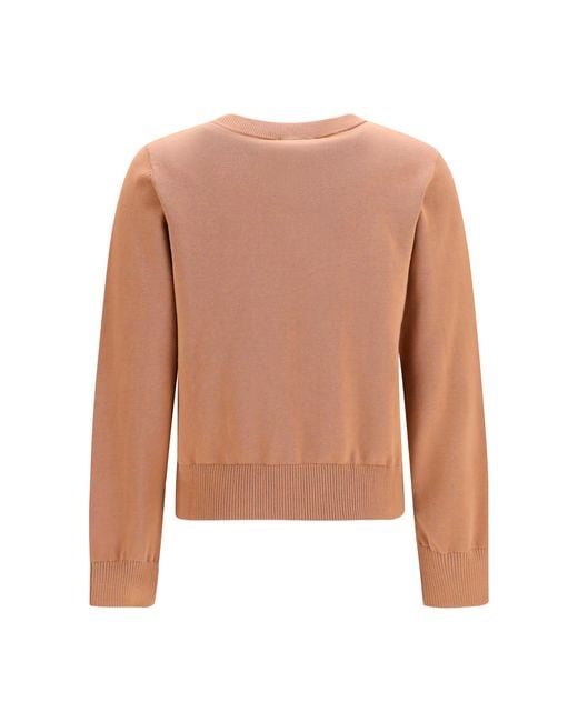 Ganni White Cherry-Print Cotton Sweater