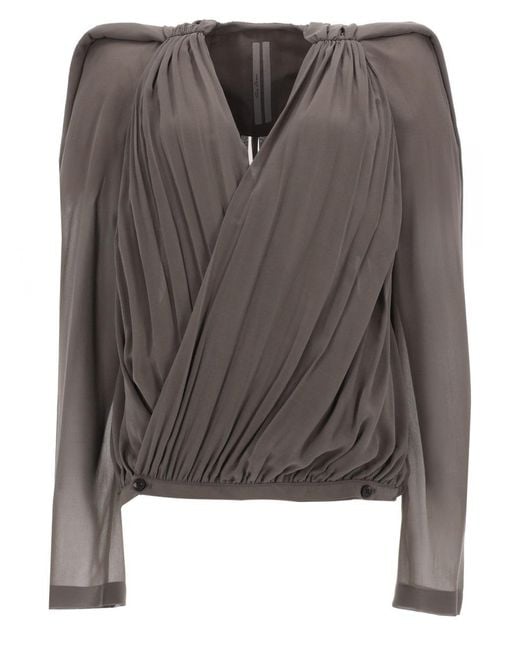 Rick Owens Black Silk And Cotton Jacket