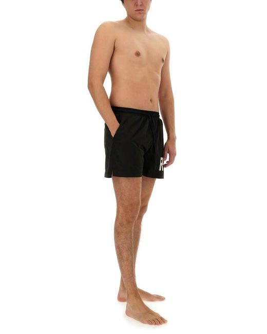 Represent Black Swimsuit With Logo for men