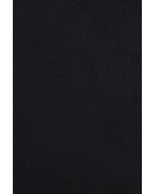 Faliero Sarti Black Adriel Fringed Edge Scarf