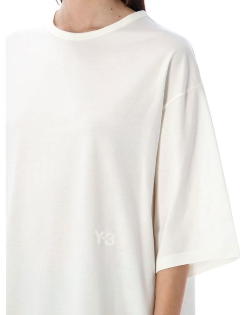 Y-3 White Oversized Logo T-Shirt
