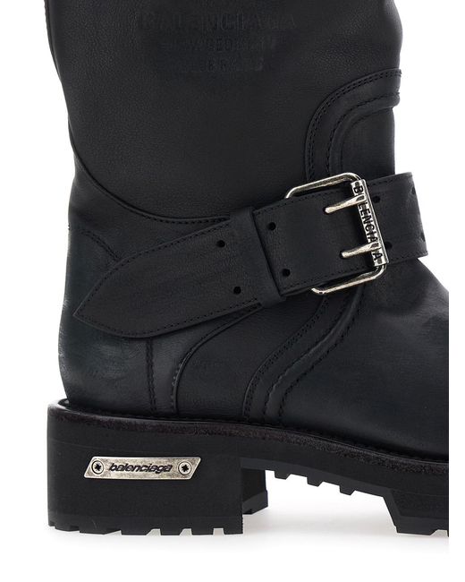 Balenciaga Black Boots Venom Leather for men