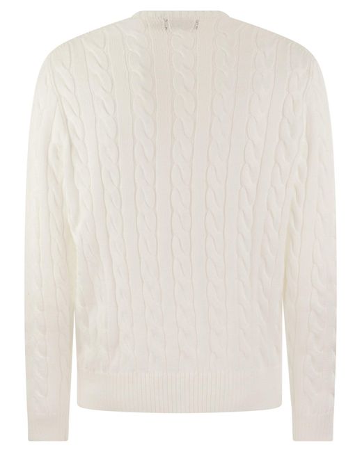 Polo Ralph Lauren White Plaited Cotton Jersey for men