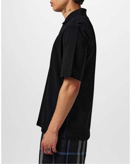 Burberry Black Short Sleeved Polo Shirt for men