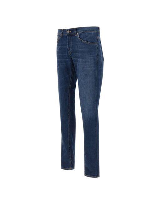 Dondup George Skinny Fit Jeans In Blue Stretch Denim for men