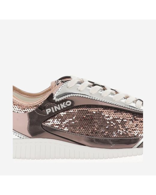 Pinko Brown Sneakres Reby 10 With Sequins