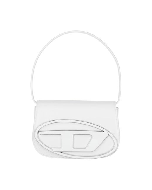 DIESEL White "1Dr" Shoulder Bag