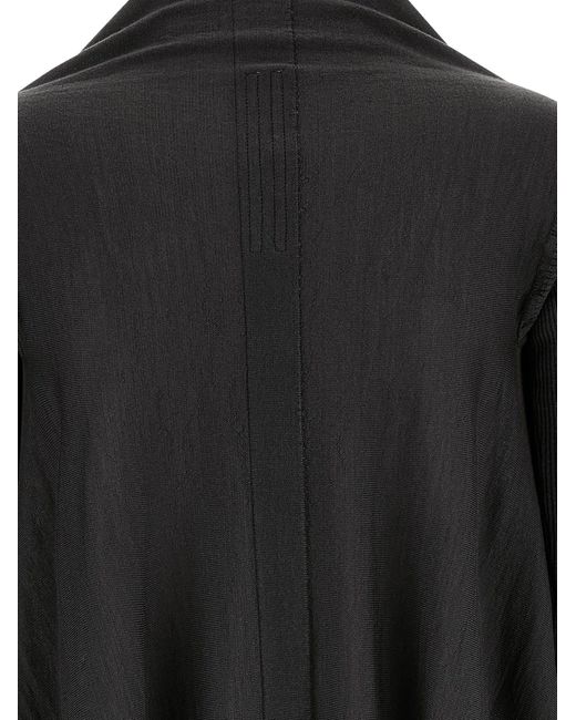 Rick Owens Black Medium Wrap Cardigan