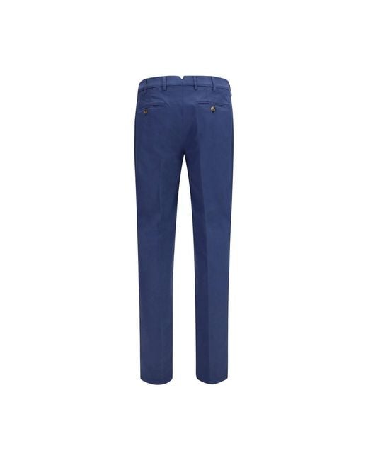 Brunello Cucinelli Blue Cotton Pants for men