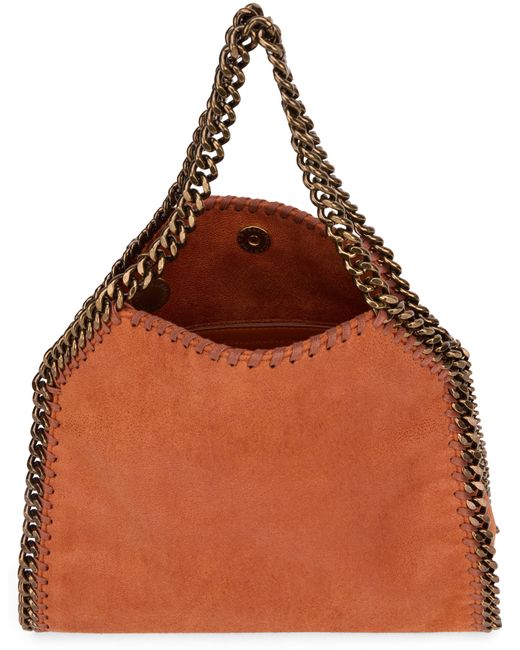 Stella McCartney Brown Mini Shoulder Bag Falabella Polyester Handbags