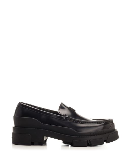 Givenchy Black Leather Loafers for men