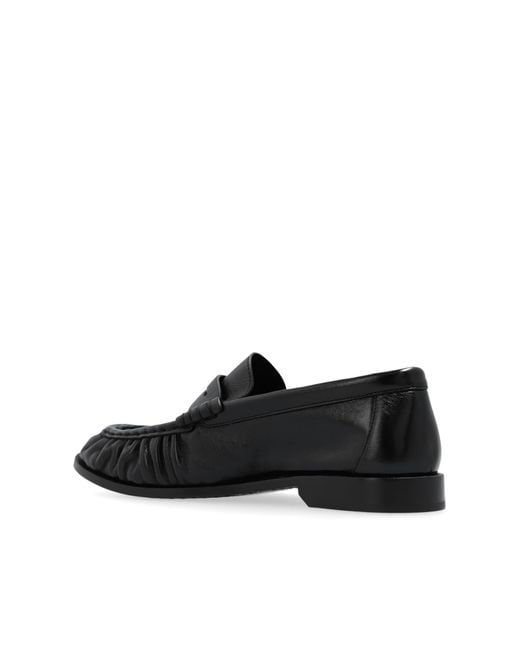 Saint Laurent Black Le Loafer Leather Slippers