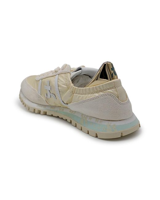 Premiata Gray Seand Panelled Sneakers