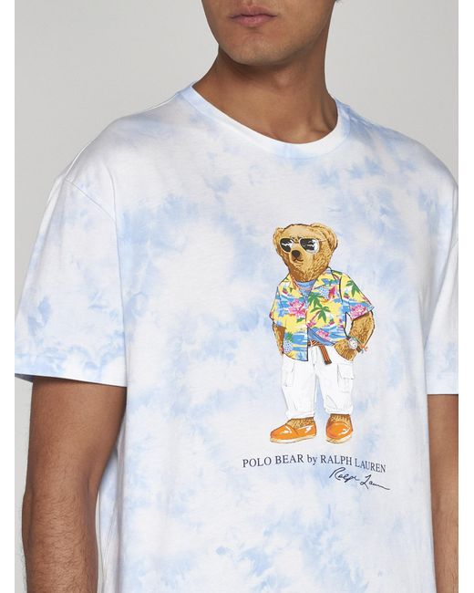 Ralph Lauren Blue Bear Cotton T-Shirt for men