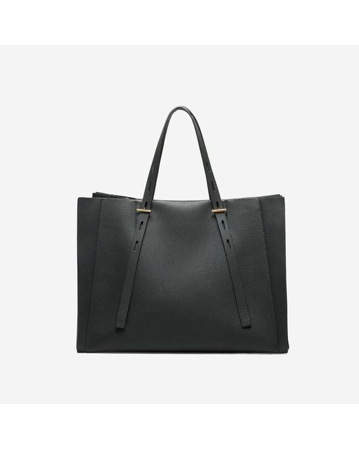 MINOBOSSI Black Shoulder Bag Paula Textured Leather