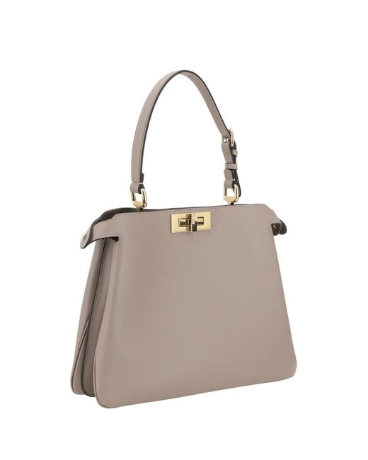 Fendi Gray Peekaboo Handbag