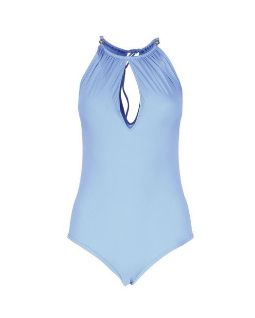 Bottega Veneta Blue Knot One-Piece Swimsuit