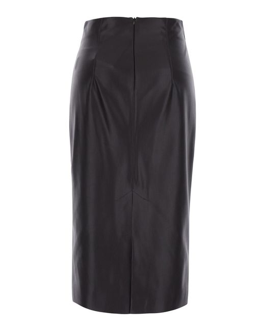 Le Plain Black Skirt Ecoleather