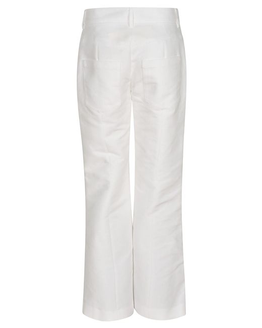 Marni White Buttoned Straight Jeans