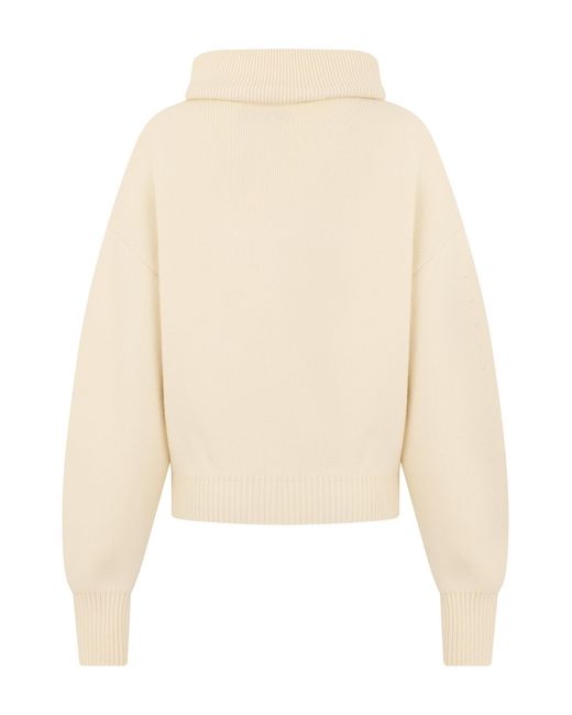 Jacquemus Natural Sweater High-Neck Wool-Cashmere