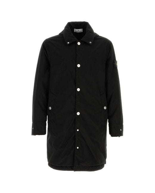 Stone Island Black Stretch Polyester Jacket for men