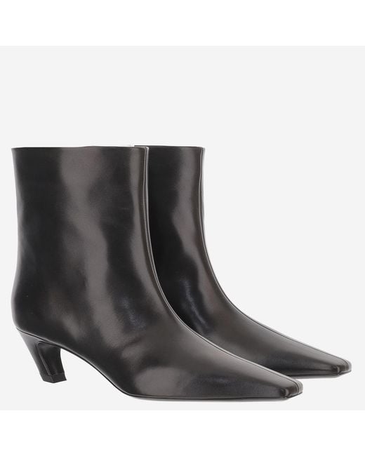 Khaite Black Ankle Boots Arizona Leather Upper: Leather; Sole