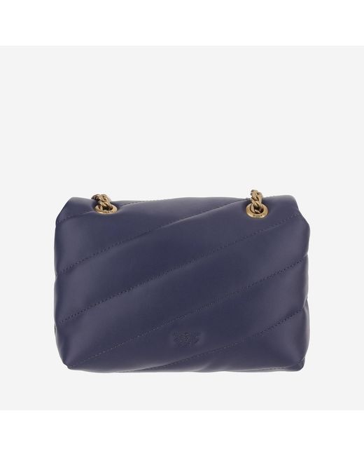Pinko Blue Love Baby Puff Shoulder Bag Leather