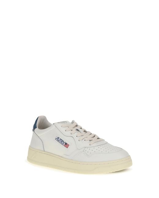 Autry White Medalist Low Sneakers for men