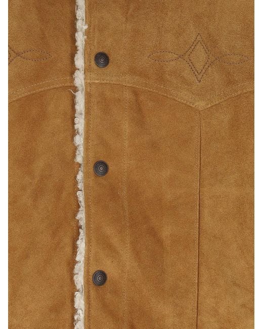 Levi's Brown Suede Jacket With Faux Fur Lining for men