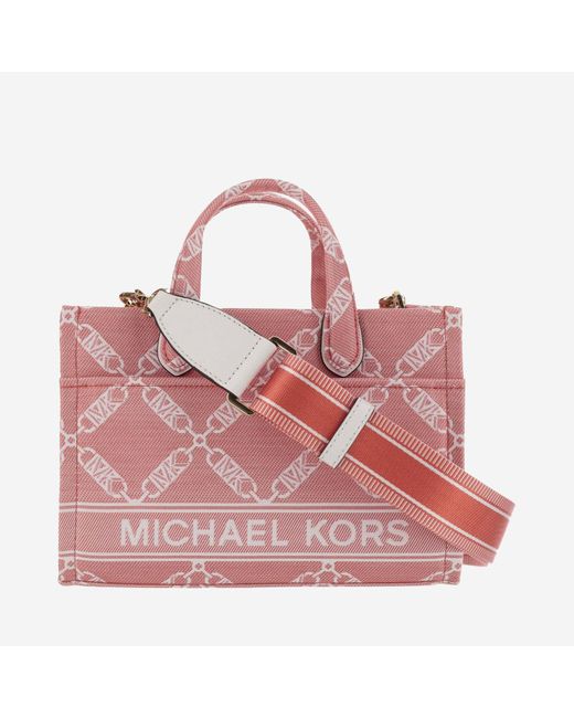 Michael Kors Pink Cotton Canvas Gigi Bag