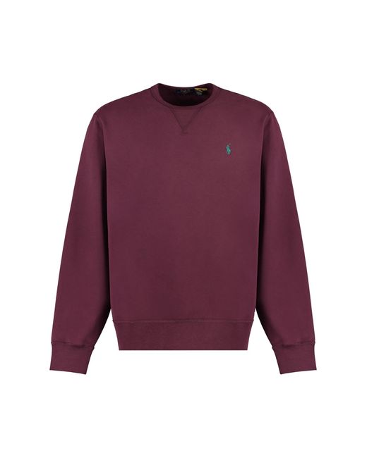 Polo Ralph Lauren Purple Cotton Crew-neck Sweatshirt for men