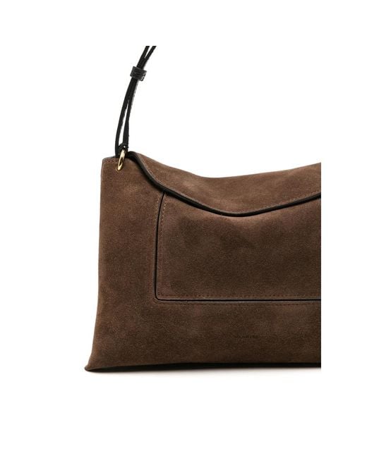 Wandler Brown Shoulder Bag Penelope Slouch Suede