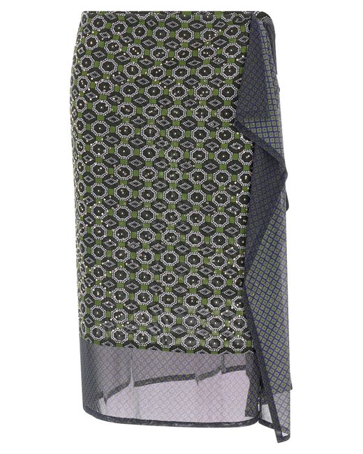 Dries Van Noten Gray Homili' Skirt