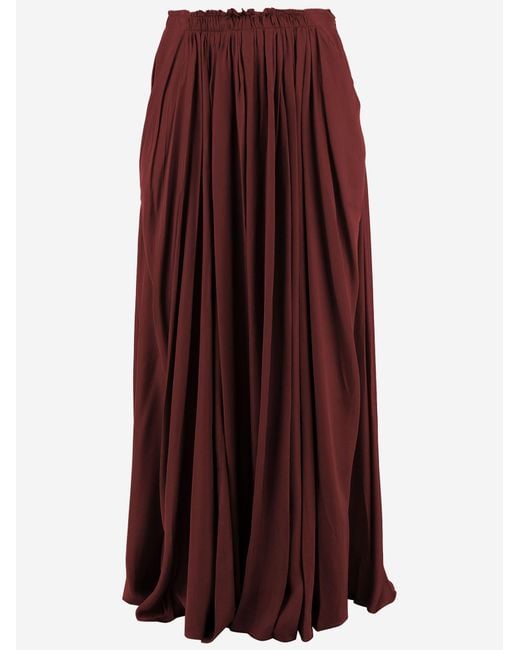 Sa Su Phi Purple Skirt Long Cotton-Blend